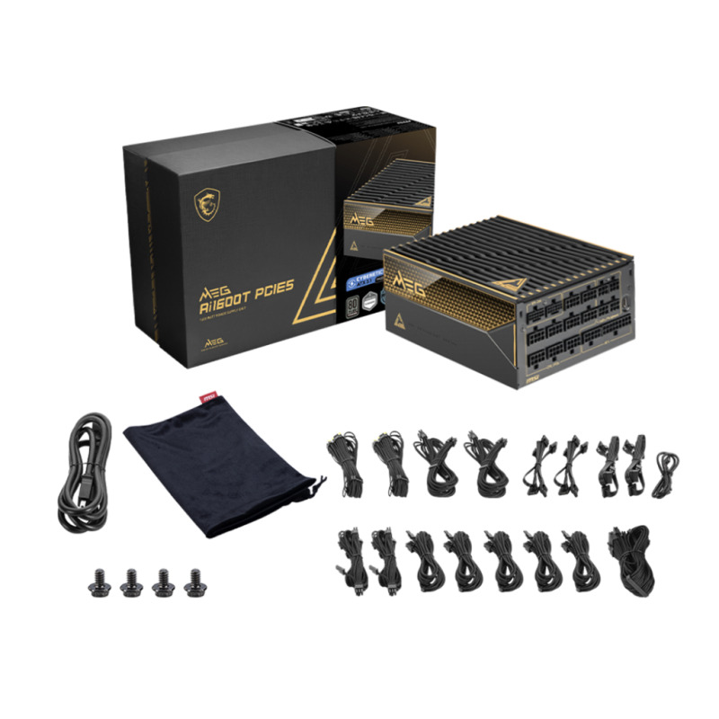 PSU MSI MEG AI1600T PCIE5 1600W 80 PLUS TITANIUM MODULAR image 4